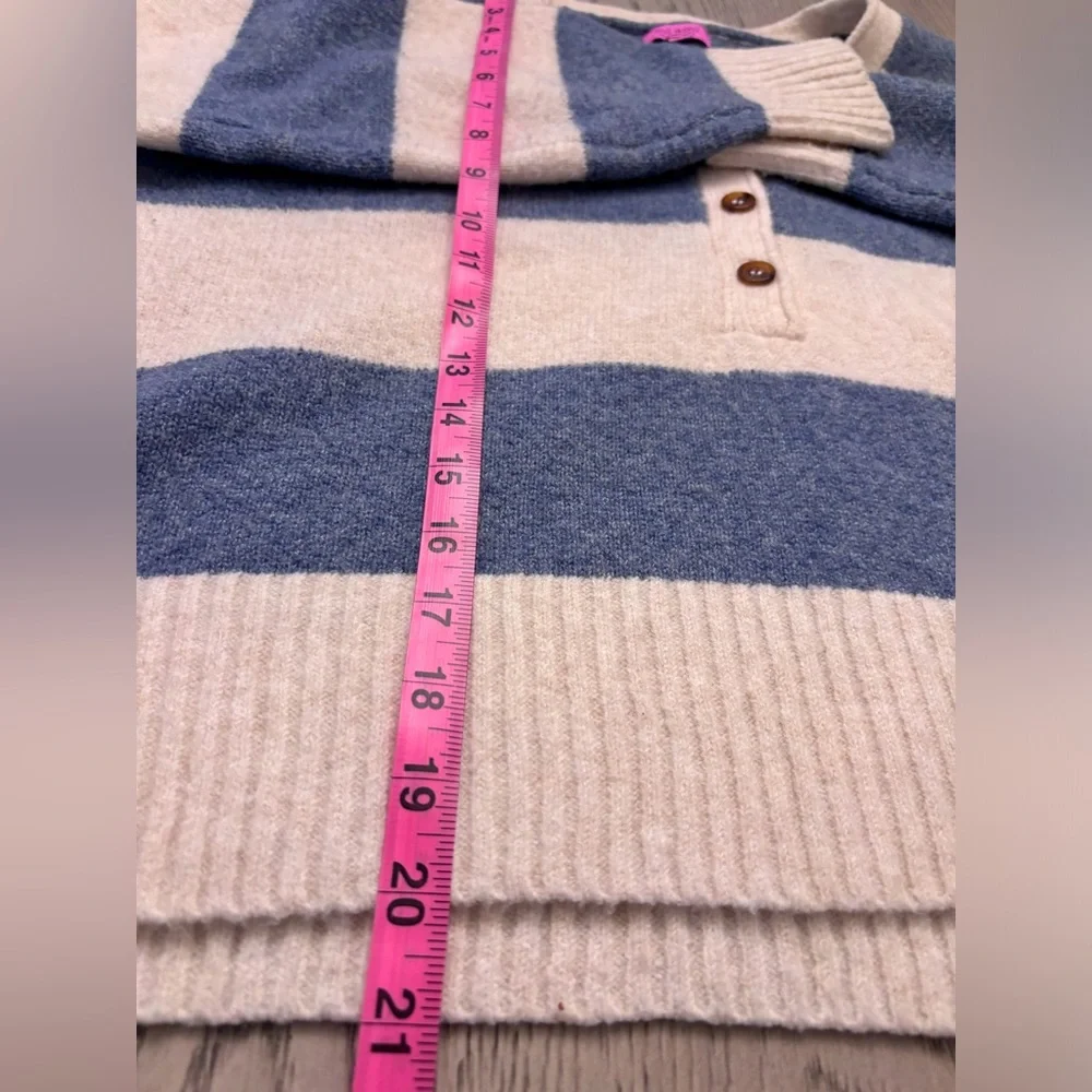 Mi Ami For Francesca’s Blue & Cream Cropped Sweater Size M - Picture 5 of 6